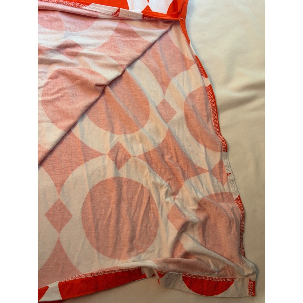 Banana Republic Orange White Geometric Circle Print Sleeveless Maxi Dress Small - Picture 9 of 11
